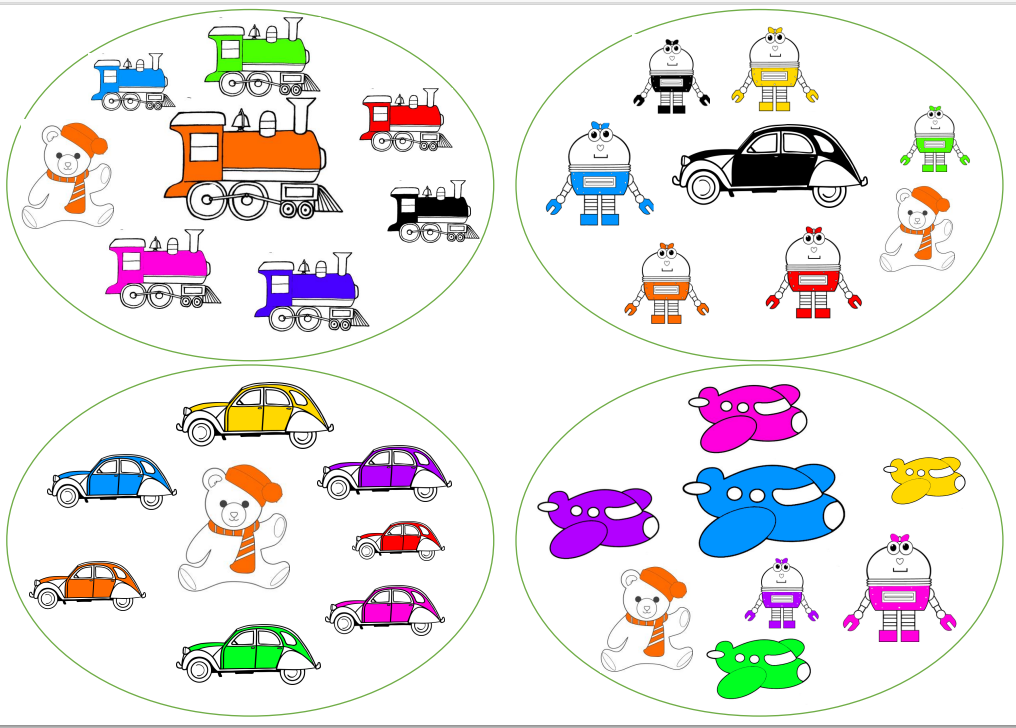 Игра Доббль – тема Игрушки, Цвета