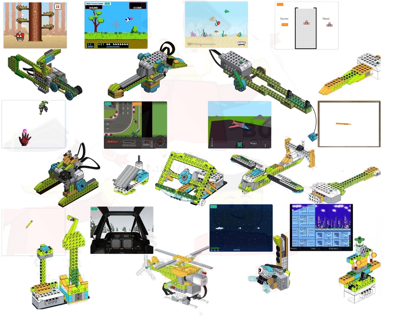 Новейший курс Wedo+Scratch (12 проектов), робототехника