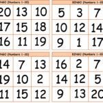 Игра “Бинго”. Числительные 1-20 на английском языке