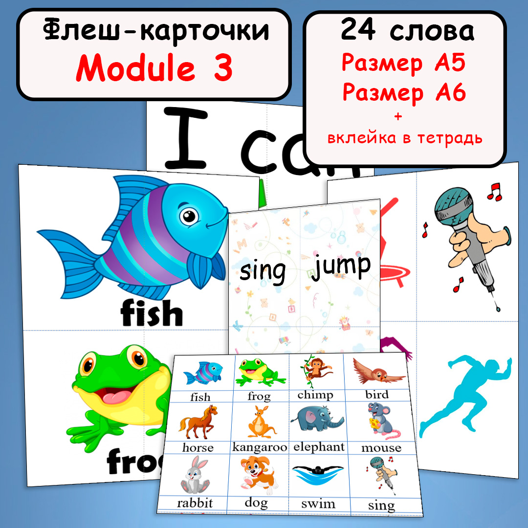 Карточки к учебнику “Spotlight 2” Module 3. (Flashcards)
