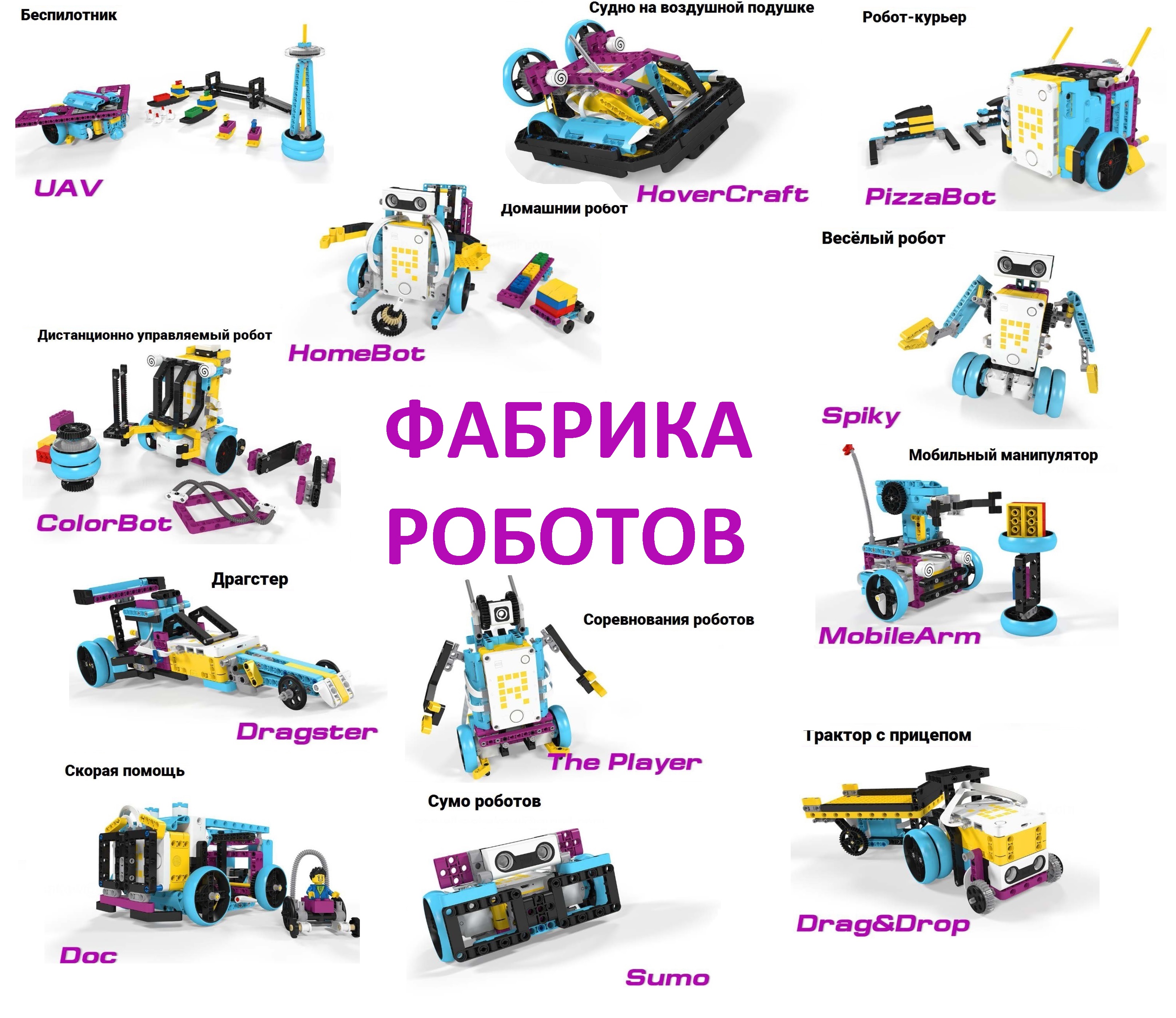 Курс по Spike Prime «Фабрика роботов» (12 уроков), робототехника