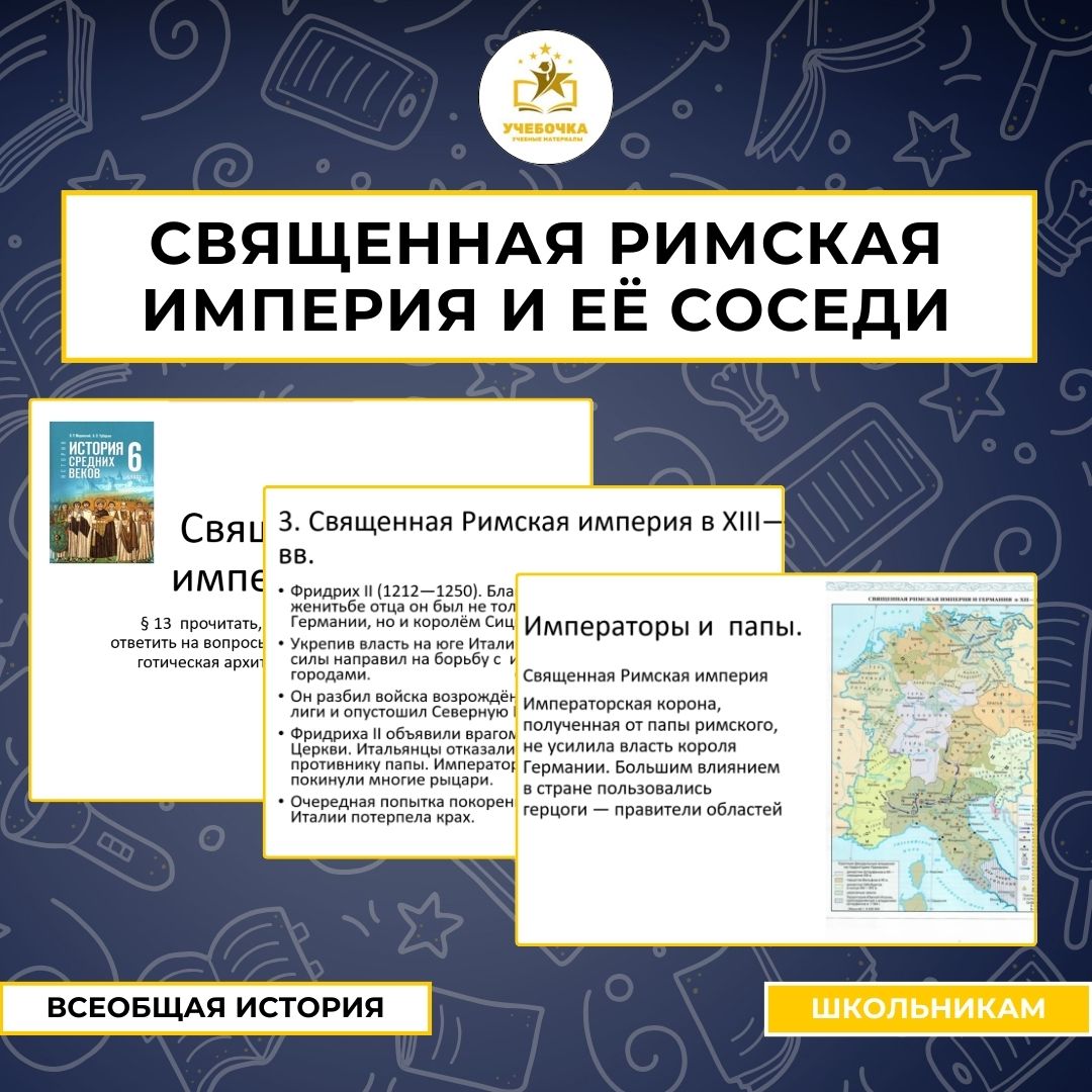 Презентация к уроку истории на тему: Священная Римская империя и её соседи