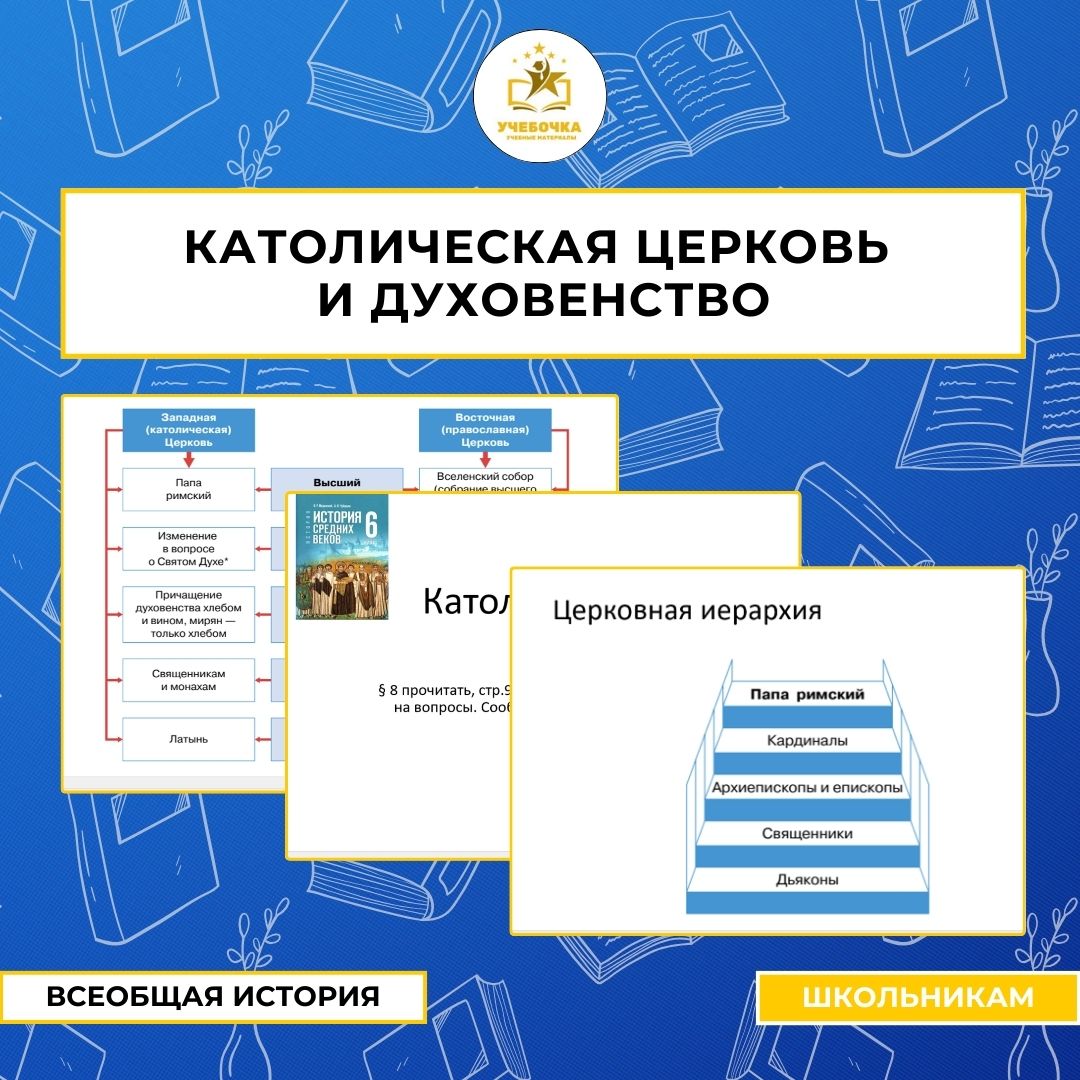 Презентация к уроку истории на тему: Католическая Церковь и духовенство.