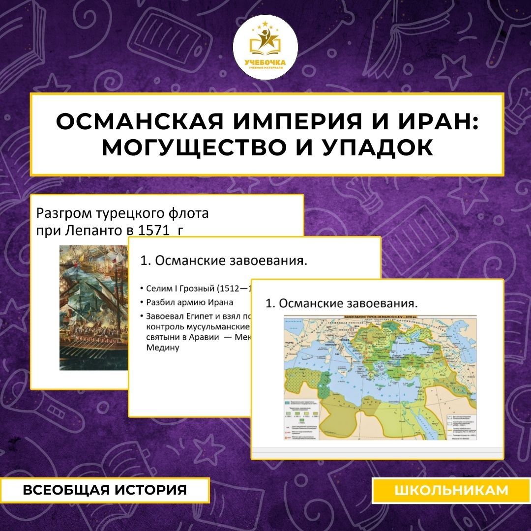 Презентация к уроку истории на тему: Османская империя и Иран: могущество и упадок
