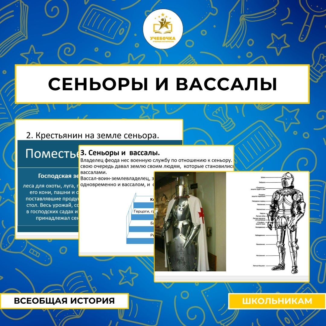 Презентация к уроку истории на тему: Сеньоры и вассалы.