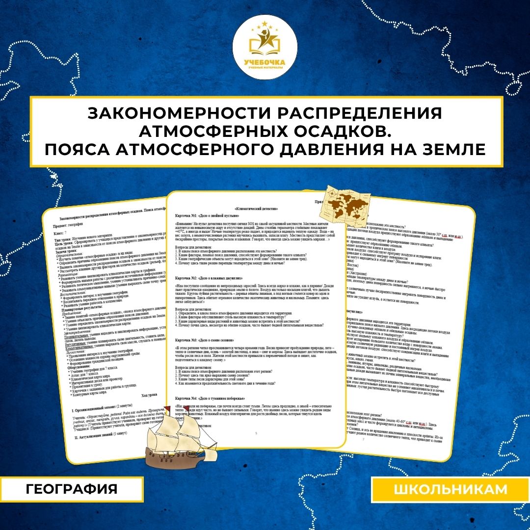 Закономерности распределения атмосферных осадков. Пояса атмосферного давления на Земле.