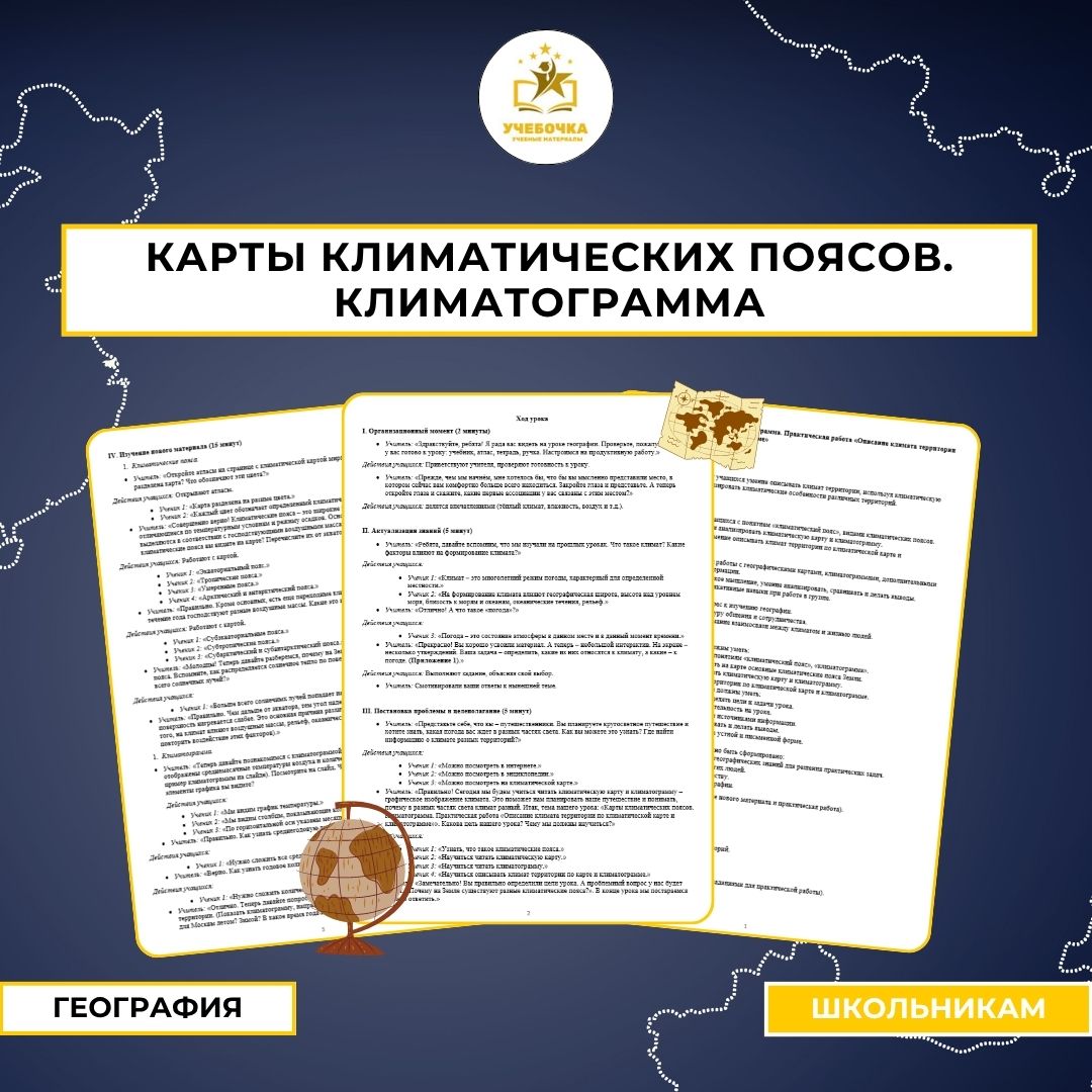 Карты климатических поясов. Климатограмма. Практическая работа «Описание климата территории по климатической карте и климатограмме»