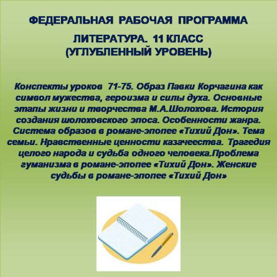 Литература 11 класс (углубленный уровень). Конспекты уроков 71-75.