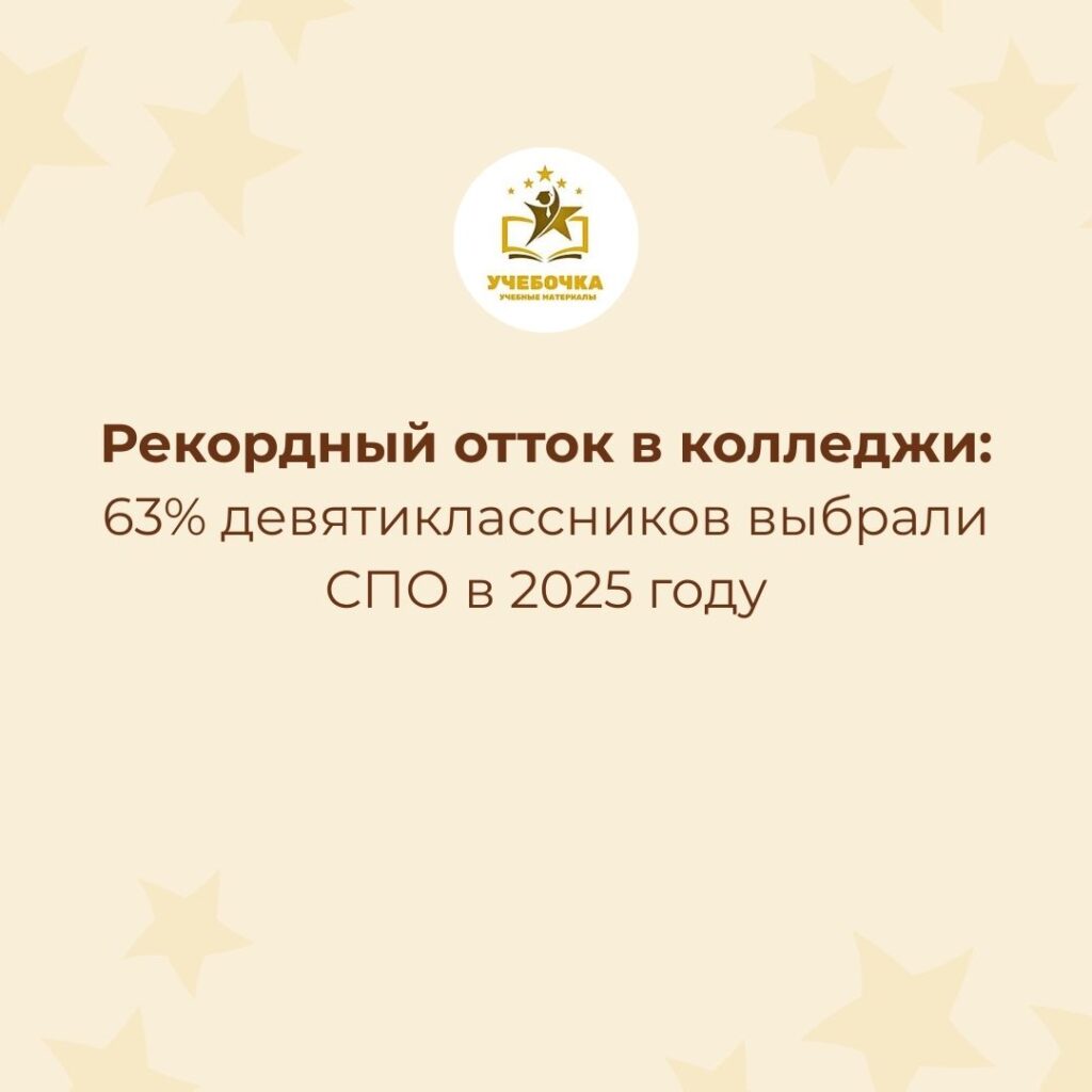 Рекордный отток в колледжи: 63% девятиклассников выбрали СПО в 2025 году