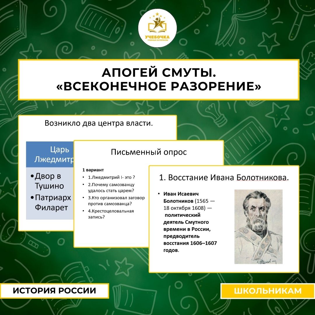 История России, 7 класс. Презентация к уроку истории на тему:Апогей Смуты. «Всеконечное разорение».
