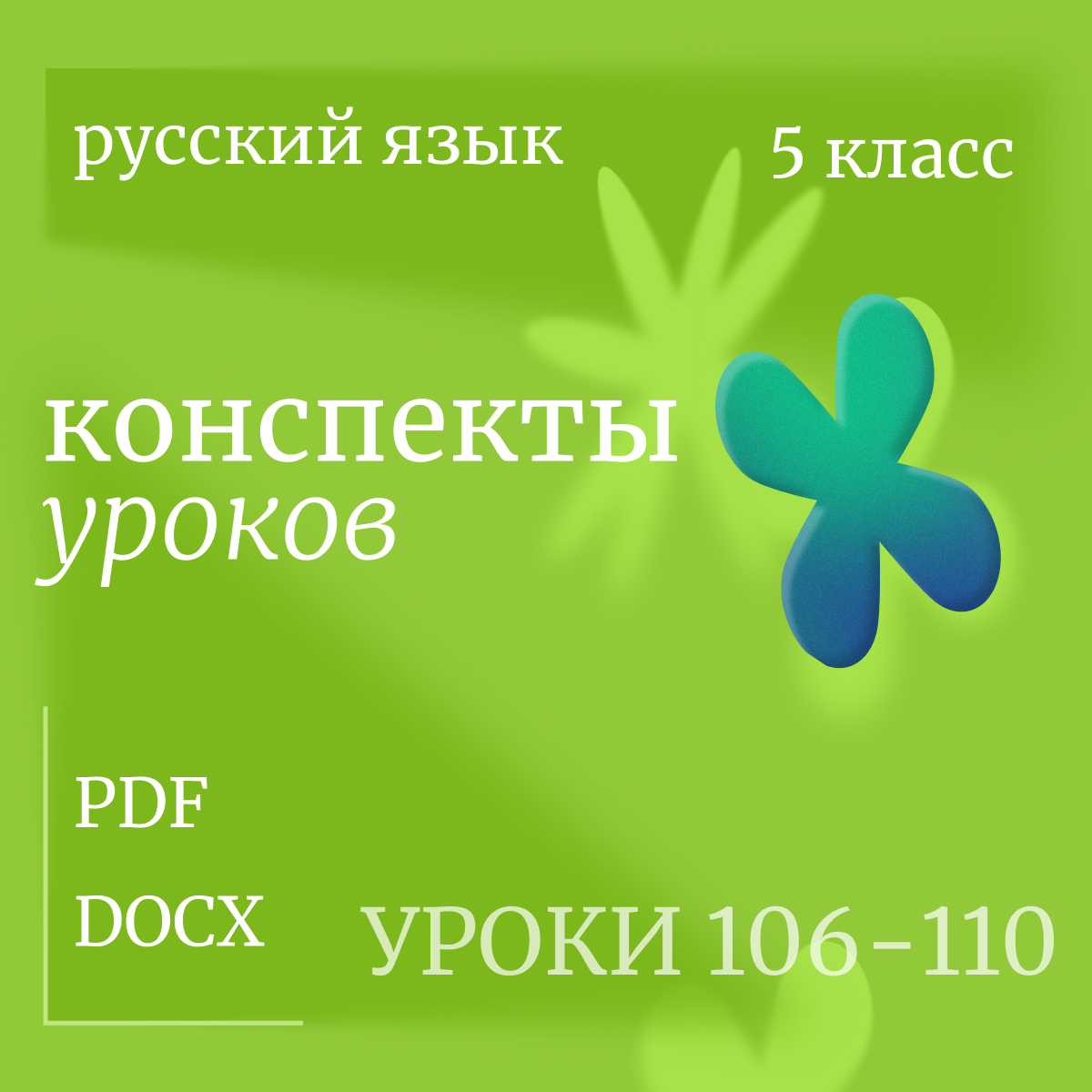 Русский язык, 5 класс. Конспекты уроков 106-110.