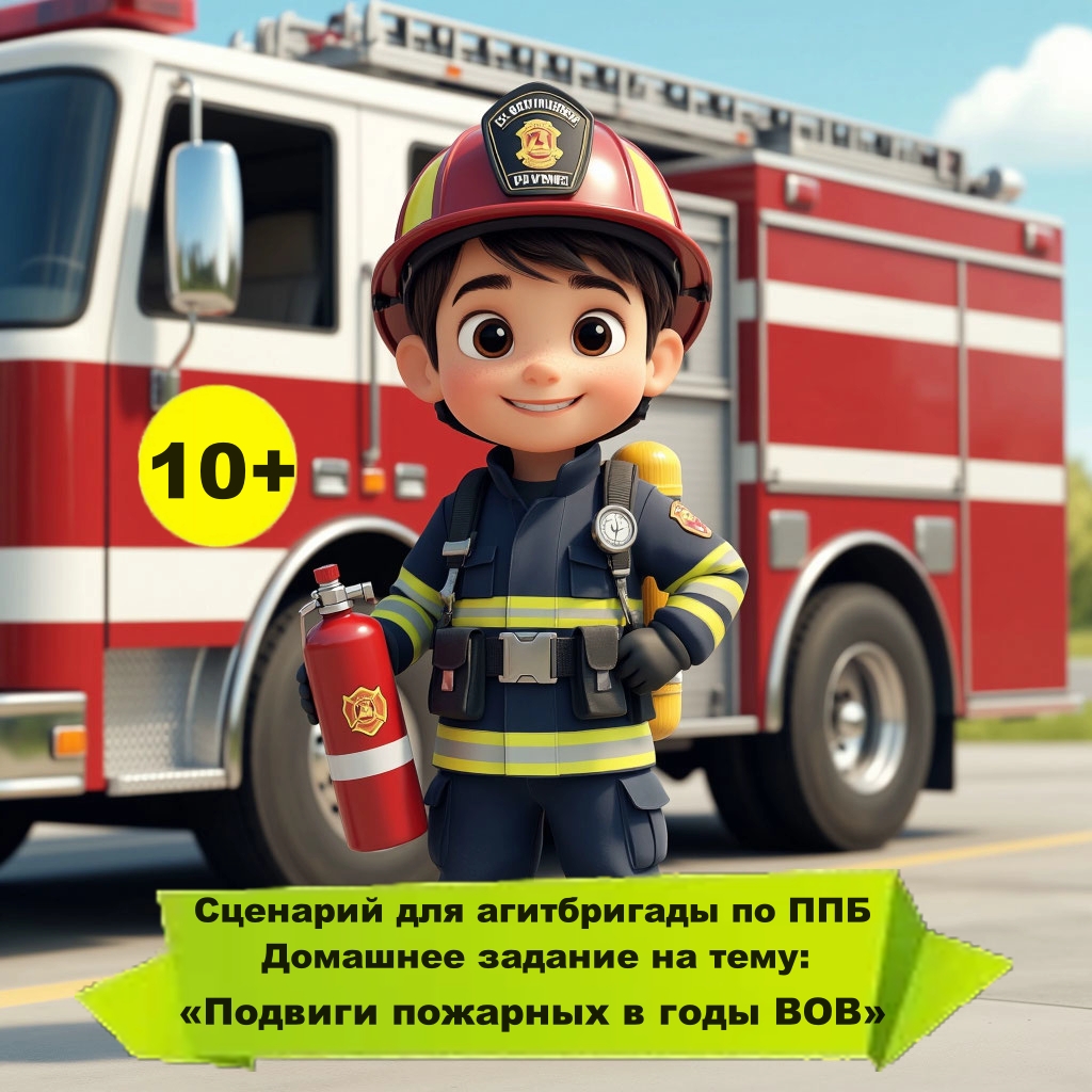 Сценарий выступления агитбригады по ППБ “Подвиги пожарных в годы ВОВ” 10+