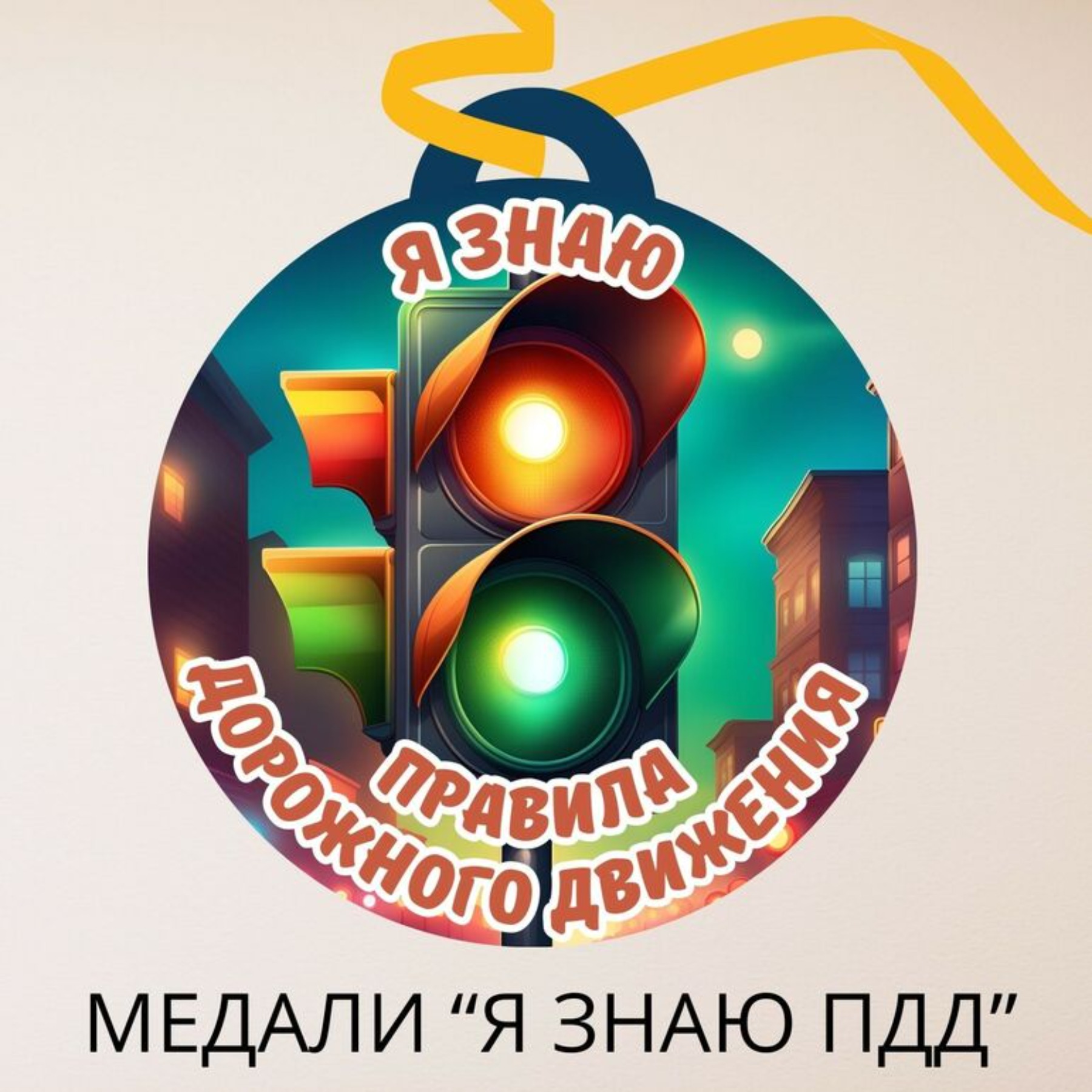 Медали “Я знаю правила дорожного движения”
